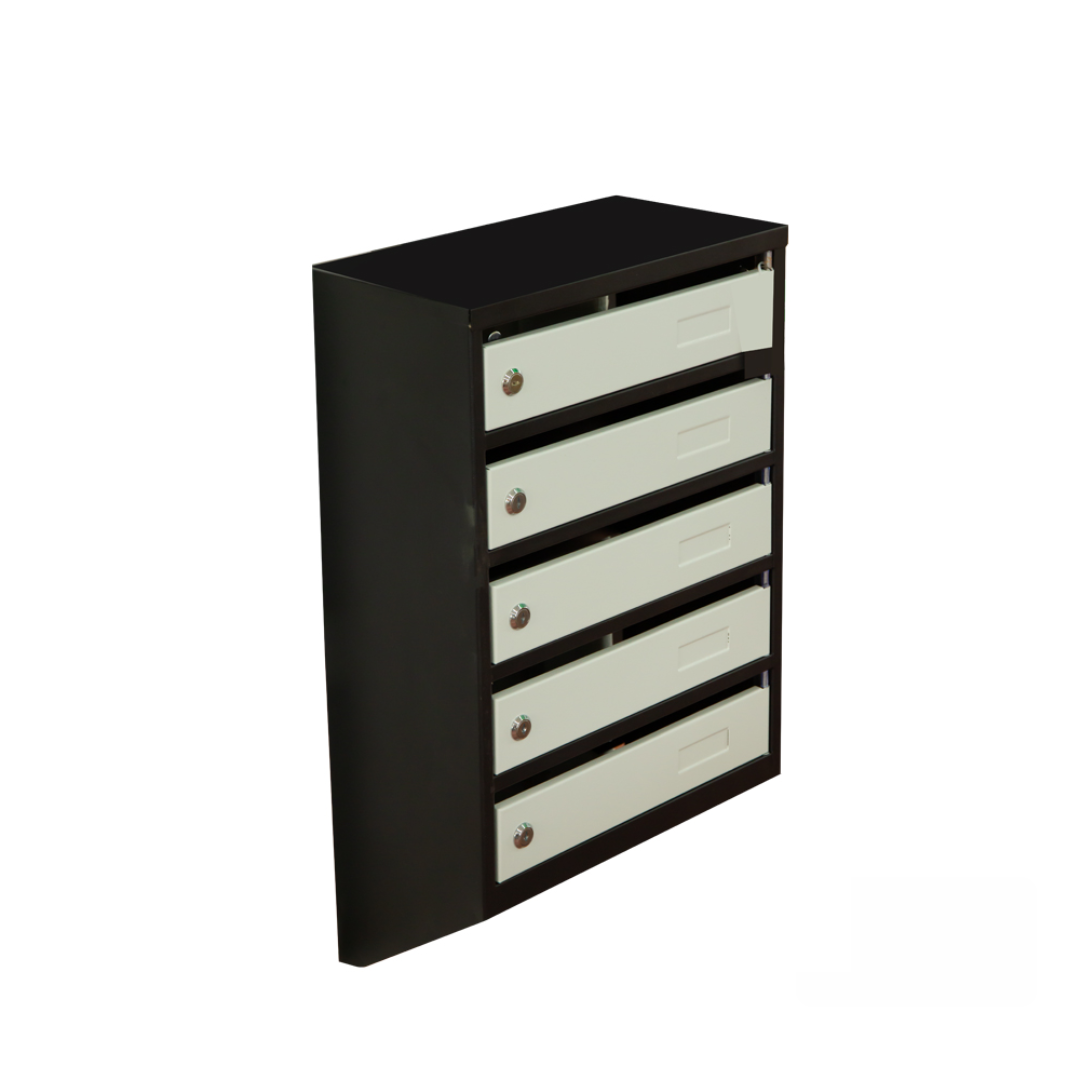 Почтовые ящики для многоквартирного дома, модуль с 4 отделениями, двухцветный металл