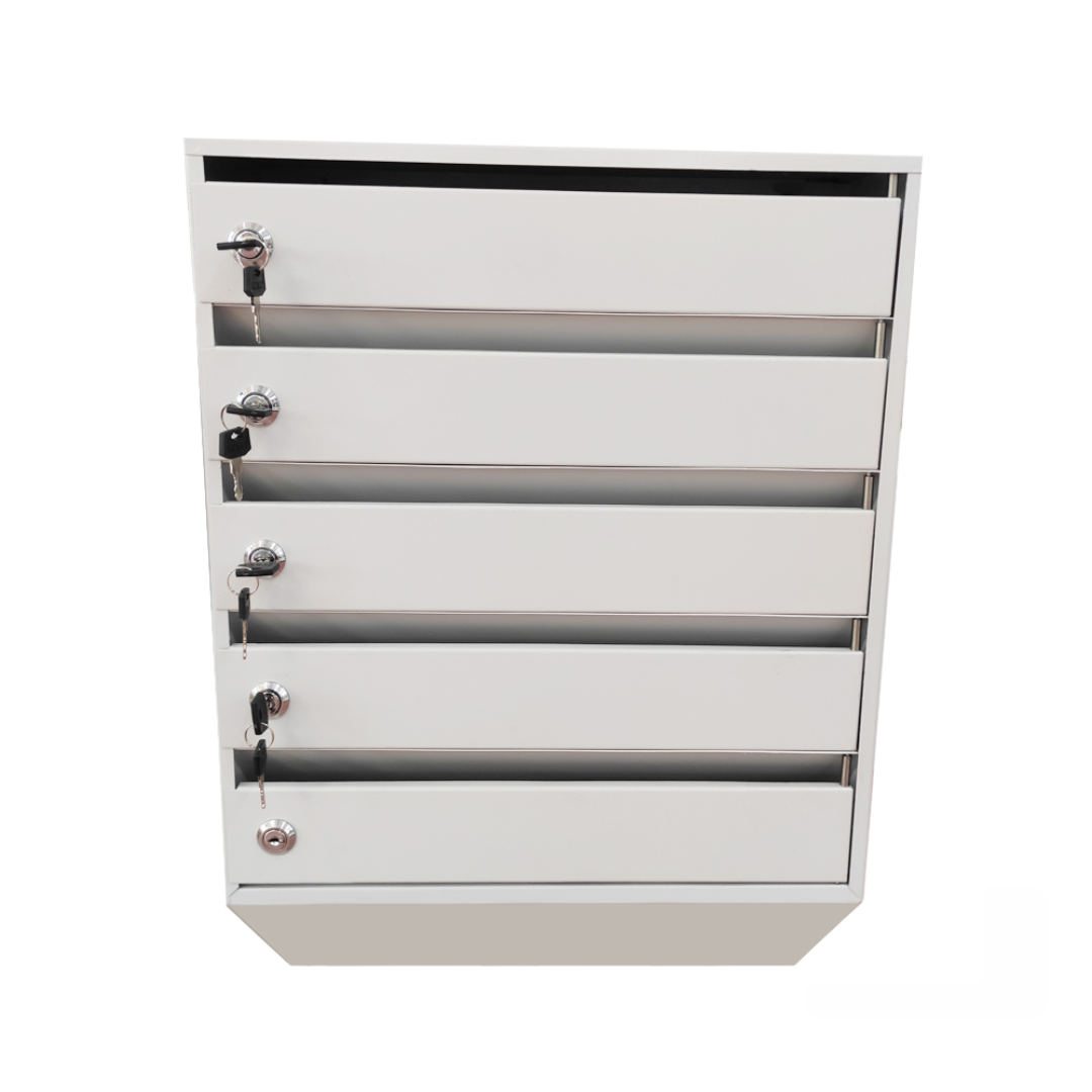 Почтовые ящики для многоквартирного дома, модуль с 4 отделениями, двухцветный металл