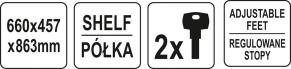 Металлический верстак YATO с ящиками и шкафом