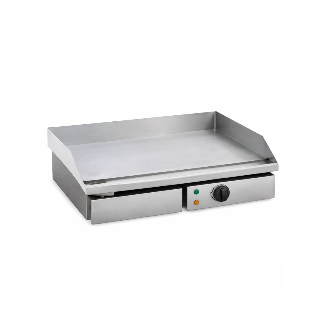 Профессиональный электрический гриль, 1/2 гладкая + 1/2 рифленая поверхность, 4,4 кВт