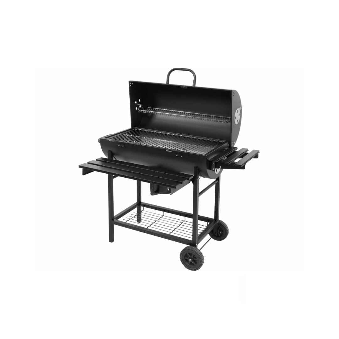 Угольный гриль с крышкой, складными полками и термометром, 108 × 68 × 94/122 см