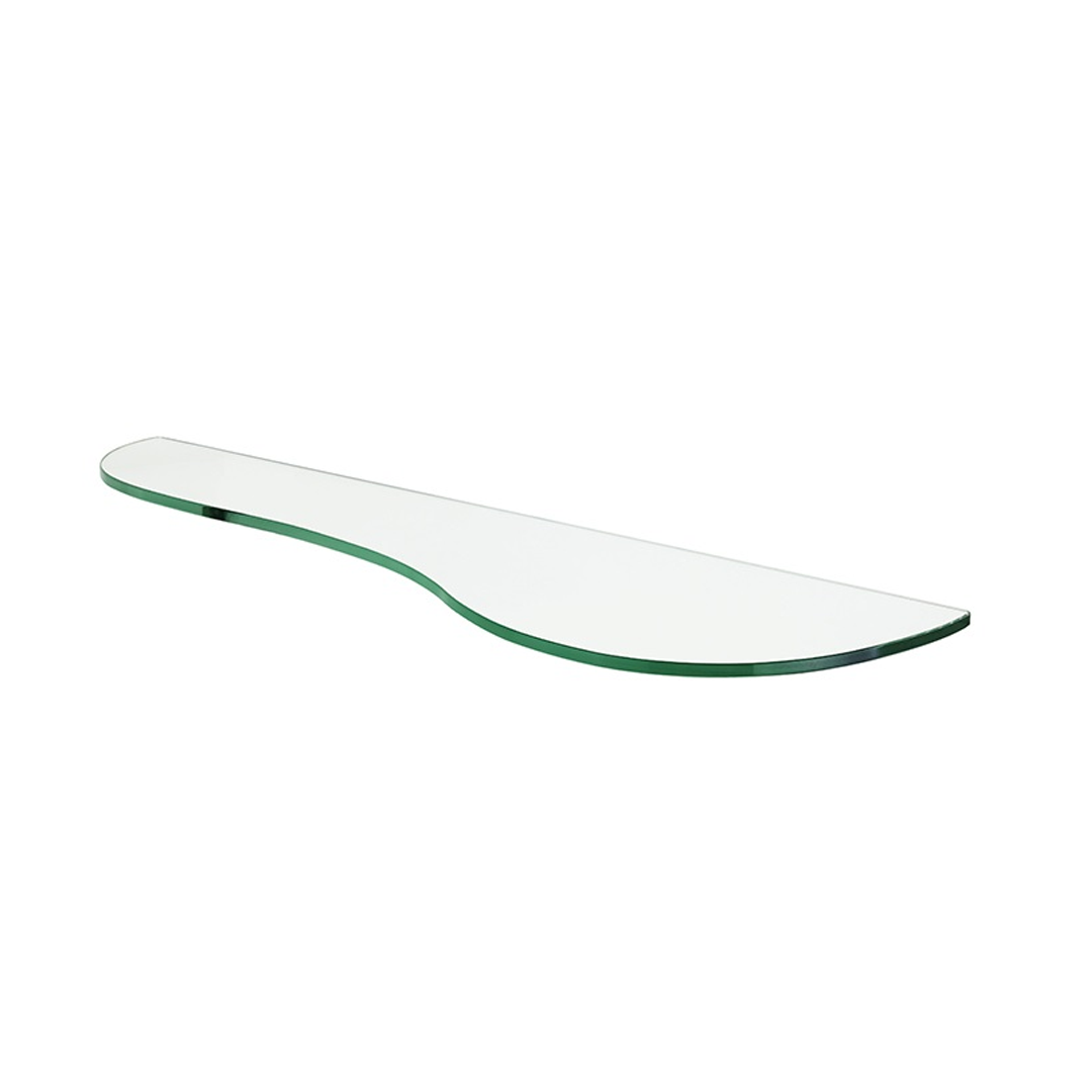 Полка Pear Glassart, бренд DOLLE, 600x180x8 мм, из прозрачного стекла, с максимальной нагрузкой 1 кг