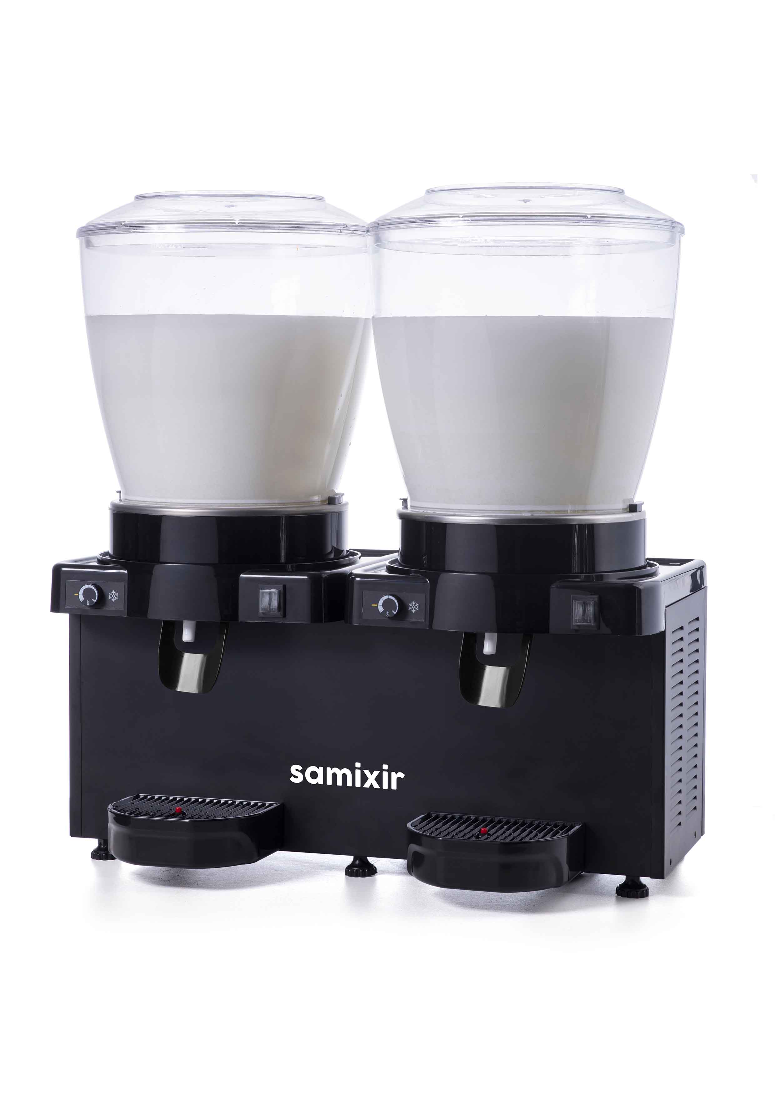 Диспенсер для Холодных Напитков  Миксером и Распылителем 2x22 l Черный Panoramic Twin
