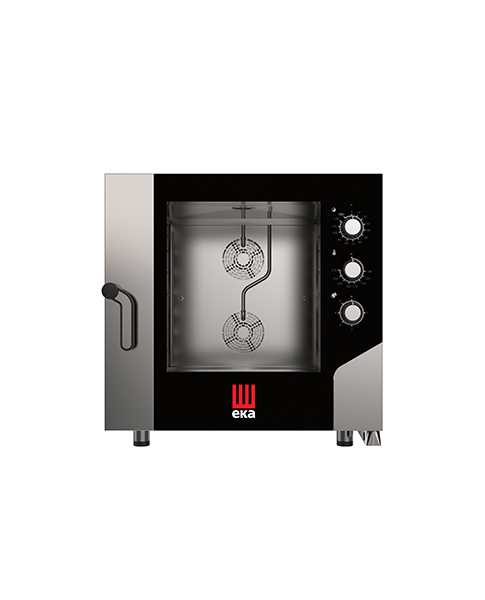 Пароконвекционная газовая печь профессиональная, 11 уровней GN 1/1, инжекторный пар, электронная панель управления 7", 30–260°C, 17,5 кВт, нерж. камера AISI 304