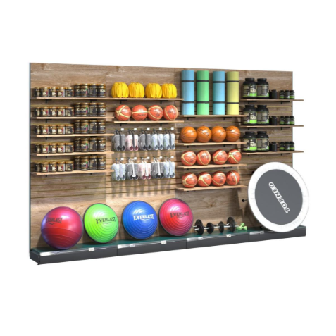 Модульная витрина для спортивных товаров и добавок