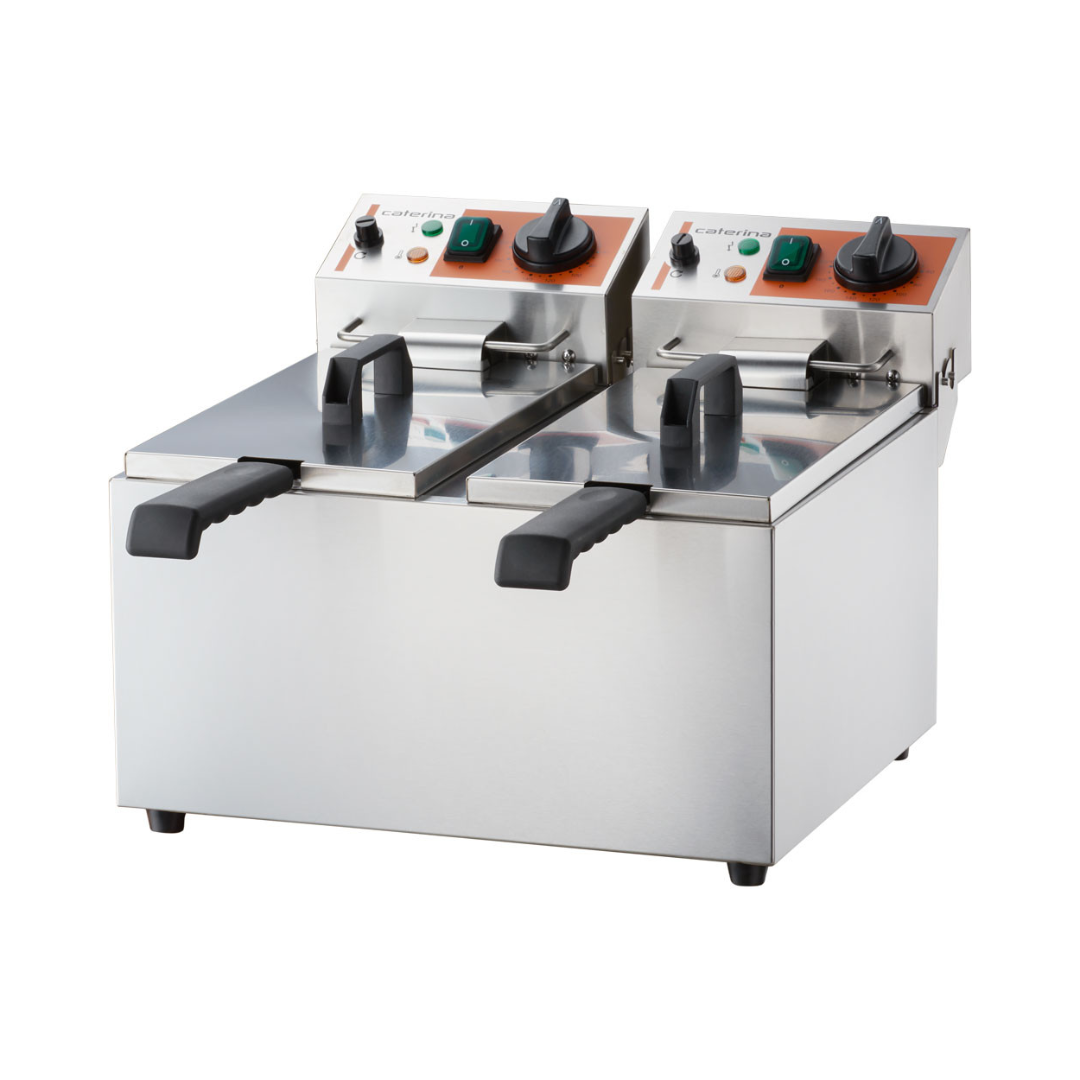 Фритюрница электрическая, двойная, Caterina, V 2x5 l, 6 kW, 585x430x265 mm