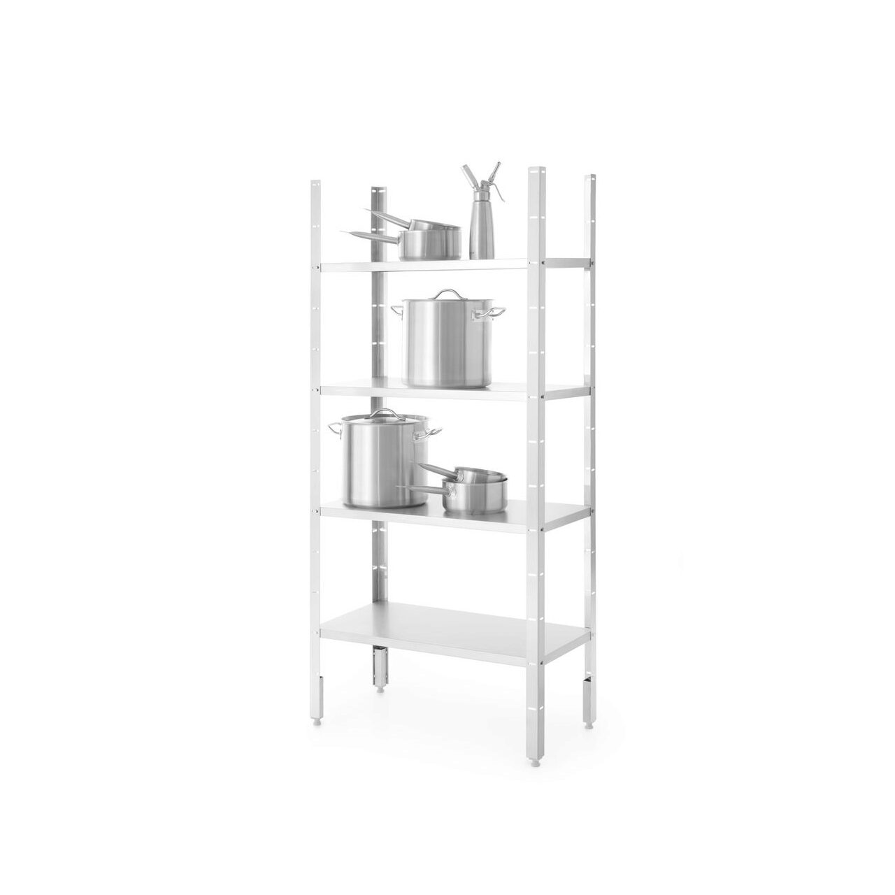 Стеллаж из нержавеющей стали Revolution 1000×400×1800 мм, 4 полки