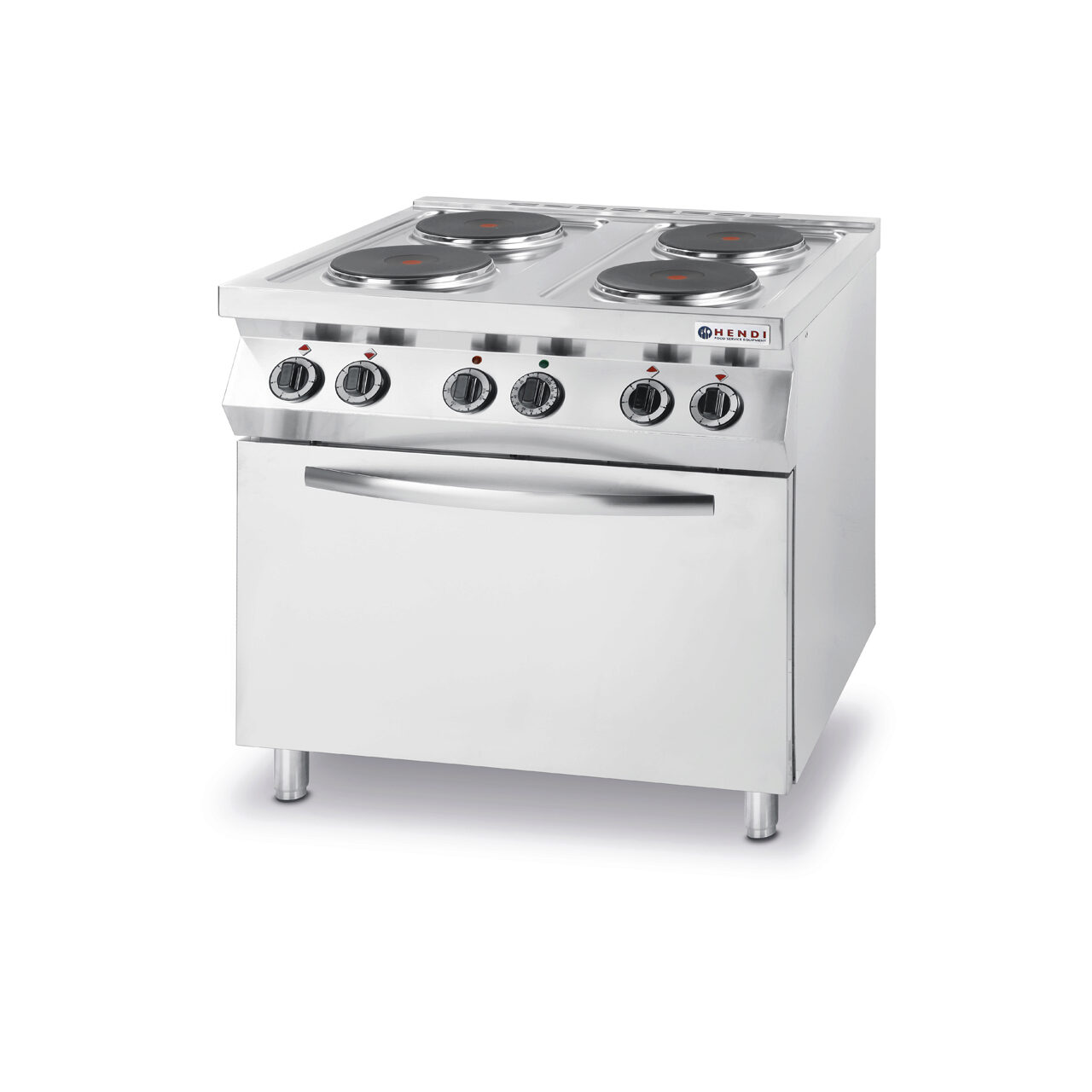 Электрическая плита Kitchen Line открытая, Hendi, с 4 конфорками, размеры: 800x700x(H)900 мм