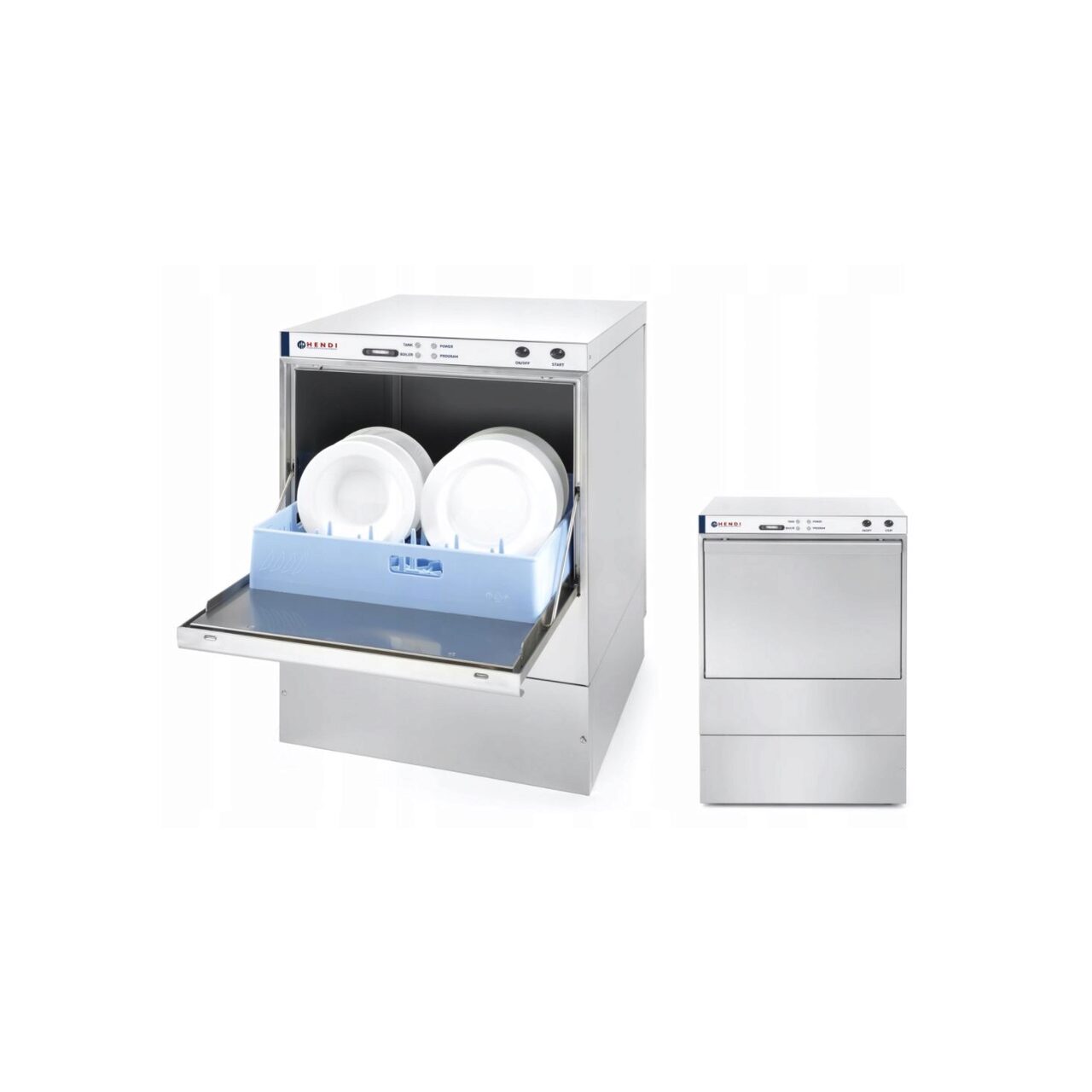 Посудомоечная машина 50x50 – электромеханическое управление 400 W Hendi Нержавеющая сталь 570x600(+370)x(H)830 мм