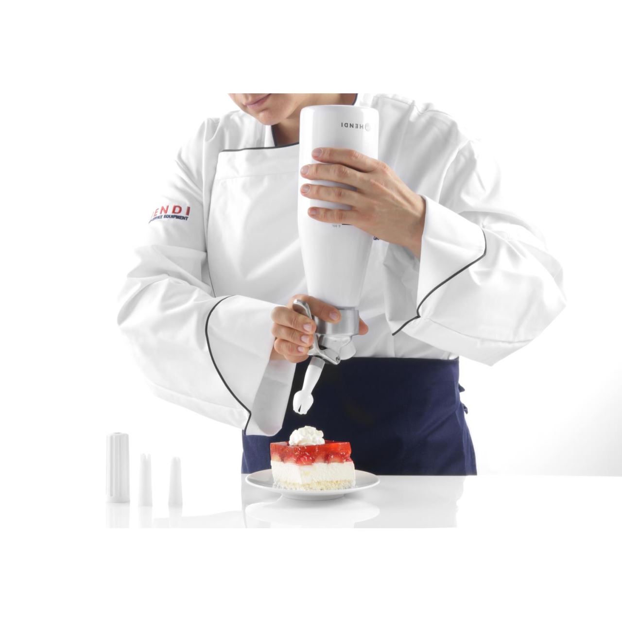 Сифон для сливок Kitchen Line, алюминиевый корпус с чёрным покрытием, 0,5 л