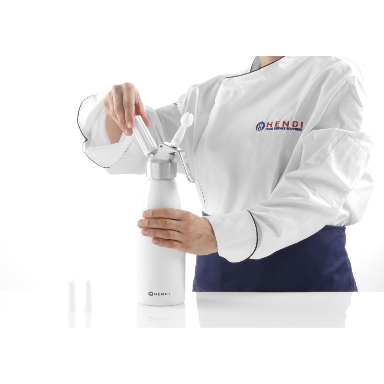 Сифон для сливок Kitchen Line, алюминиевый корпус с чёрным покрытием, 0,5 л