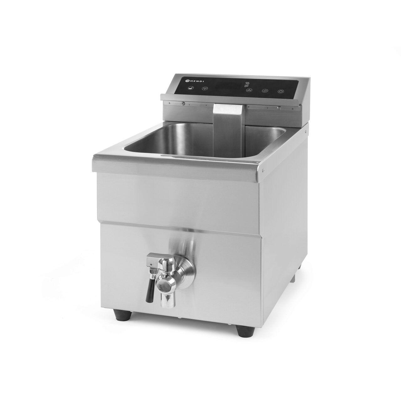 Индукционная фритюрница Hendi Kitchen Line, 8 л, корпус из нержавеющей стали, 3500 Вт, функция boost для быстрого нагрева, Hendi, 290x485x(H)406 мм