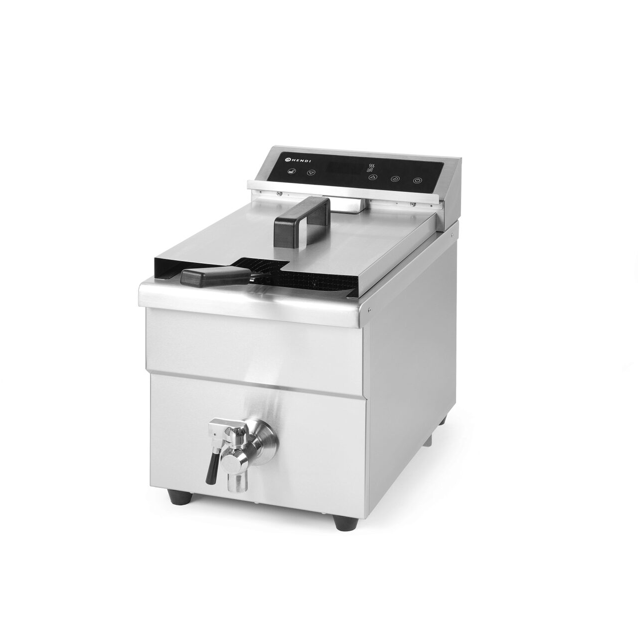 Индукционная фритюрница Hendi Kitchen Line, 8 л, корпус из нержавеющей стали, 3500 Вт, функция boost для быстрого нагрева, Hendi, 290x485x(H)406 мм