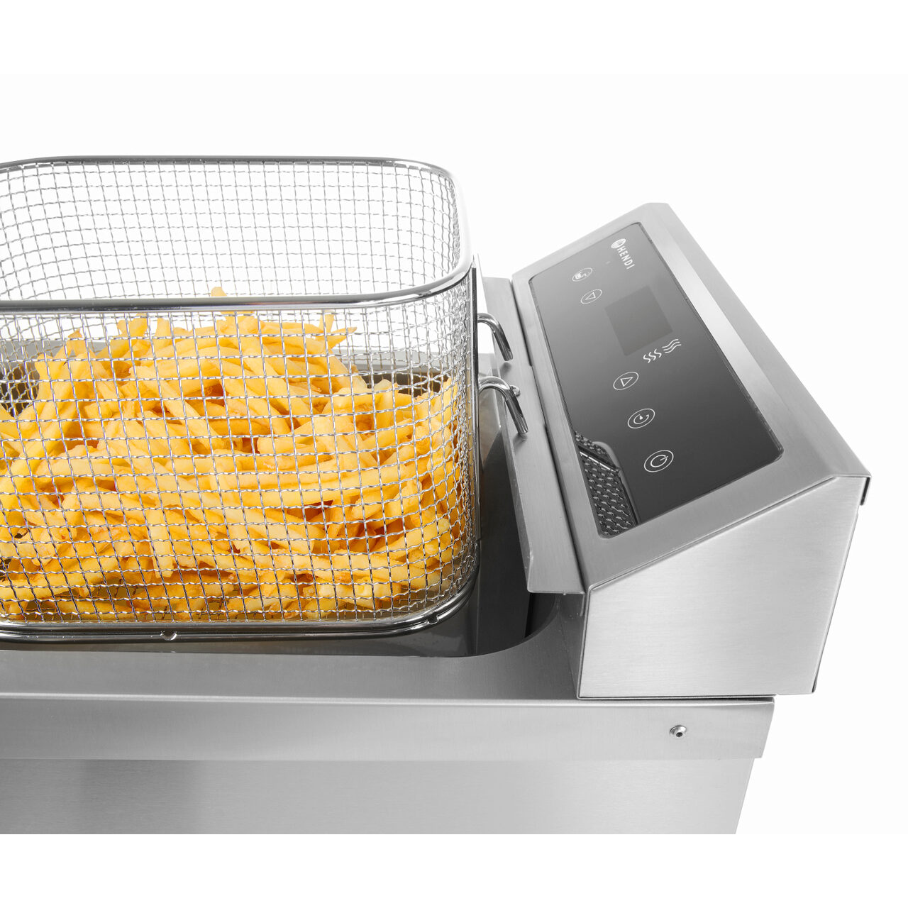 Индукционная фритюрница Hendi Kitchen Line, 8 л, корпус из нержавеющей стали, 3500 Вт, функция boost для быстрого нагрева, Hendi, 290x485x(H)406 мм
