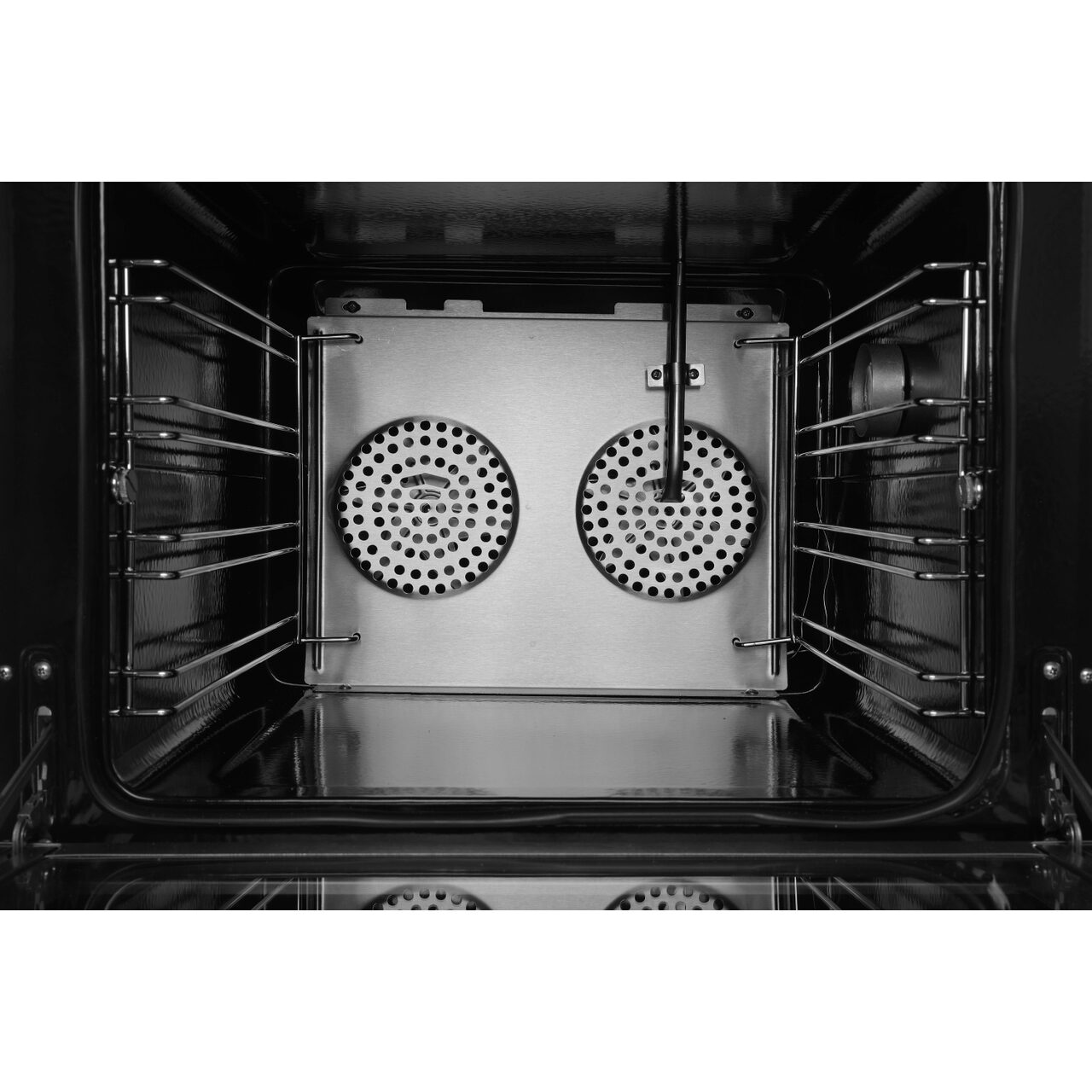 Конвекционная печь с увлажнением Hendi H90S, 4 противня 438x315 мм в комплекте, 2 элемента нагрева, 2 вентилятора, регулируемый термостат 50-300 градусов Цельсия, таймер 0-120 мин, 2670 Вт, 595x595x(H)570 мм