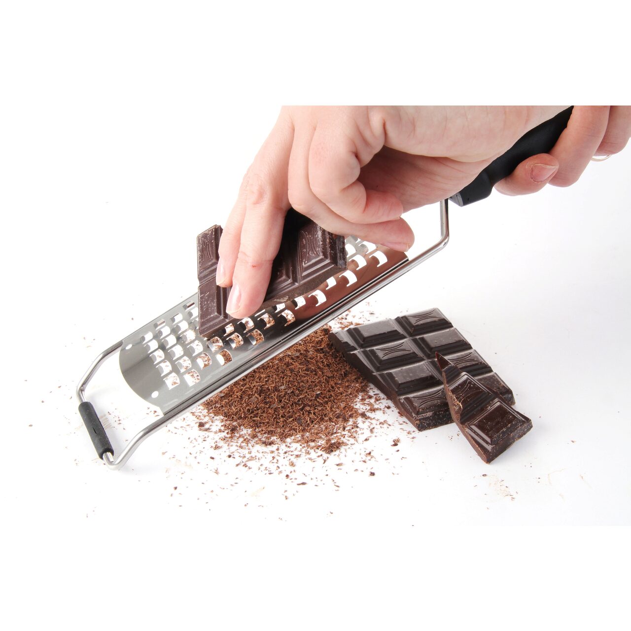 Плоские тёрки из нержавеющей стали с ручкой 65×135 мм, длина 315 мм