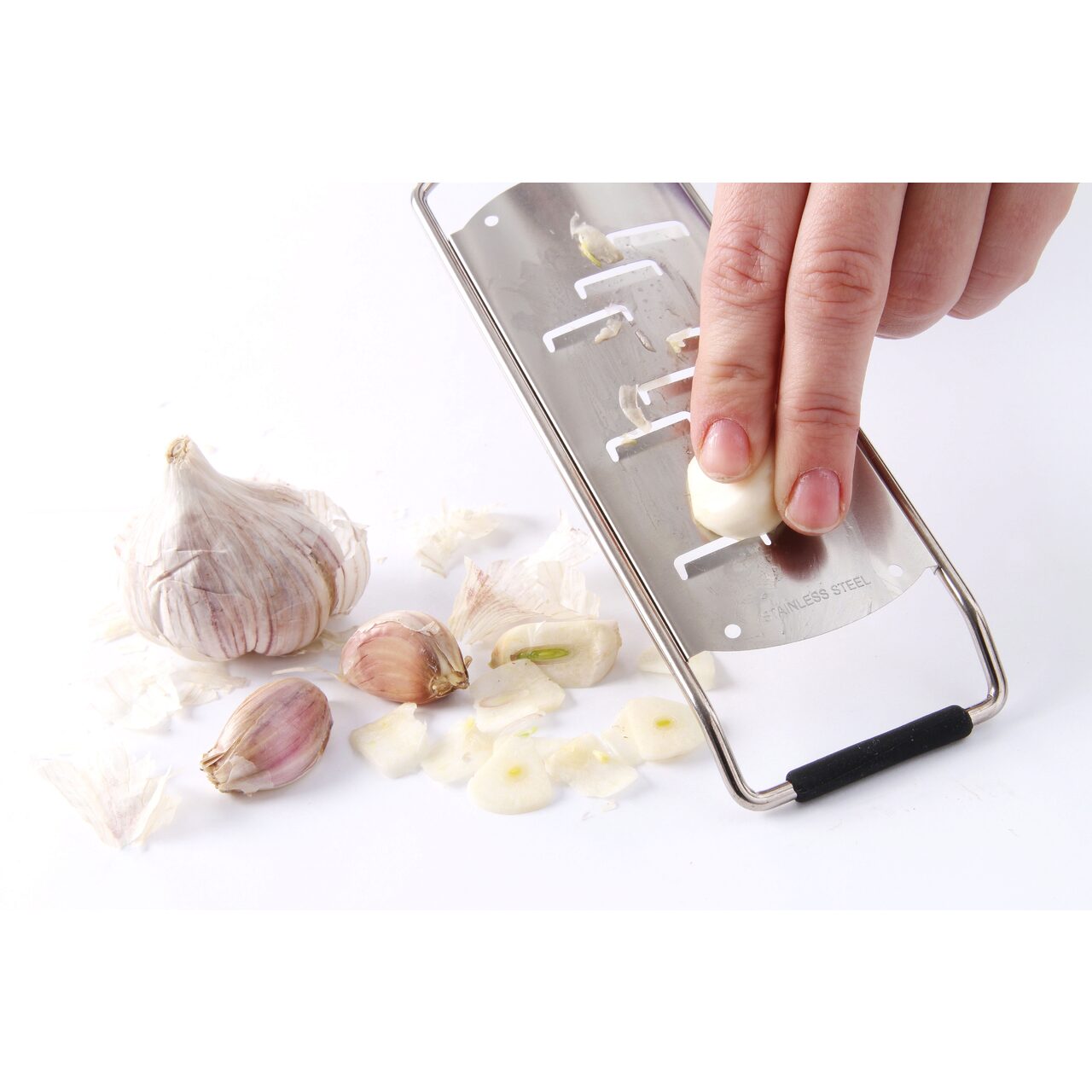 Плоские тёрки из нержавеющей стали с ручкой 65×135 мм, длина 315 мм