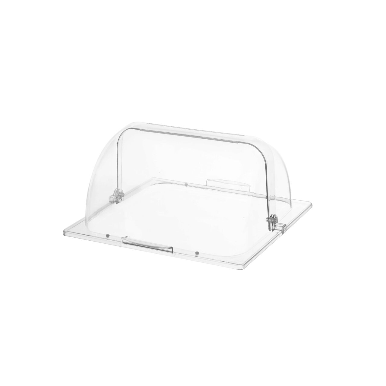 Корзина для подачи из полиротанга с крышкой rolltop из поликарбоната, GN 2/3, Hendi, 365x345x(H)265 мм