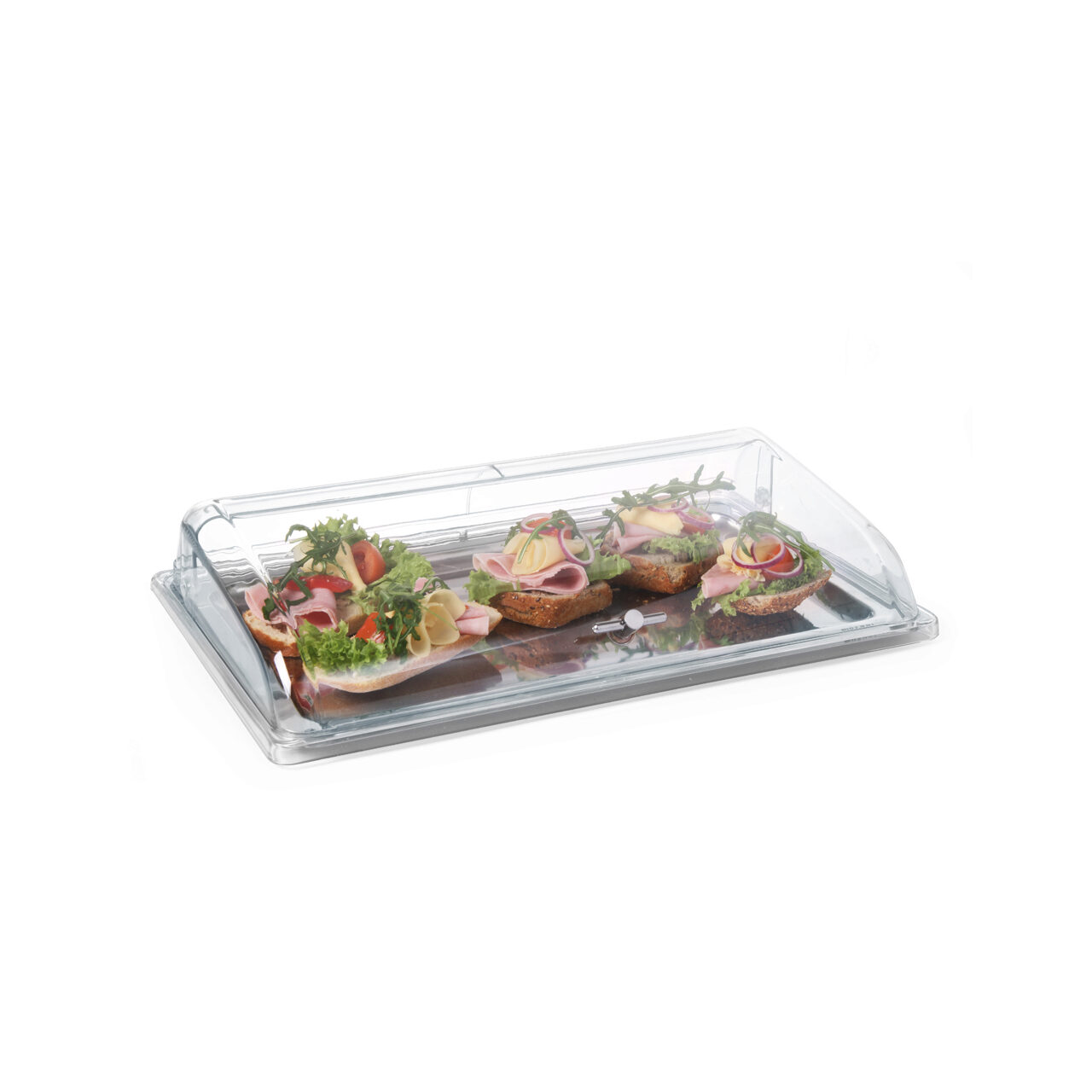 Крышка roll-top GN 1/1 из прозрачного поликарбоната, 545 × 335 × 95 мм