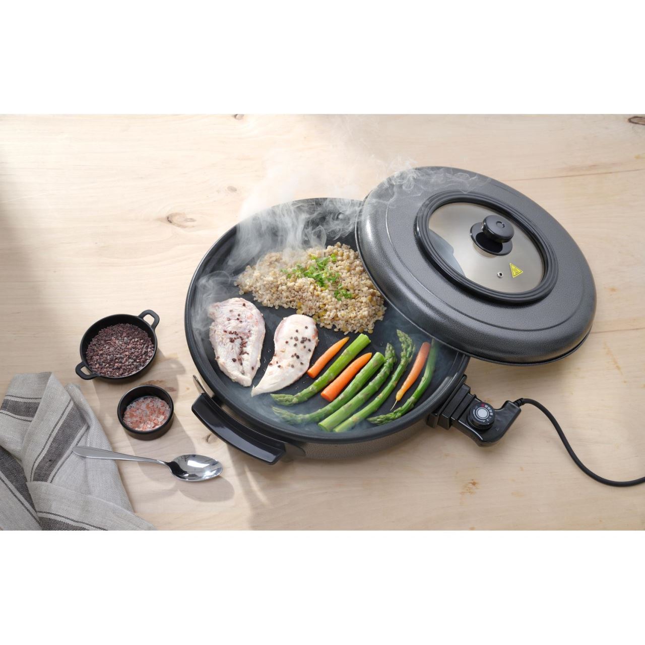 Электрическая сковорода из алюминия DIAM HENDI