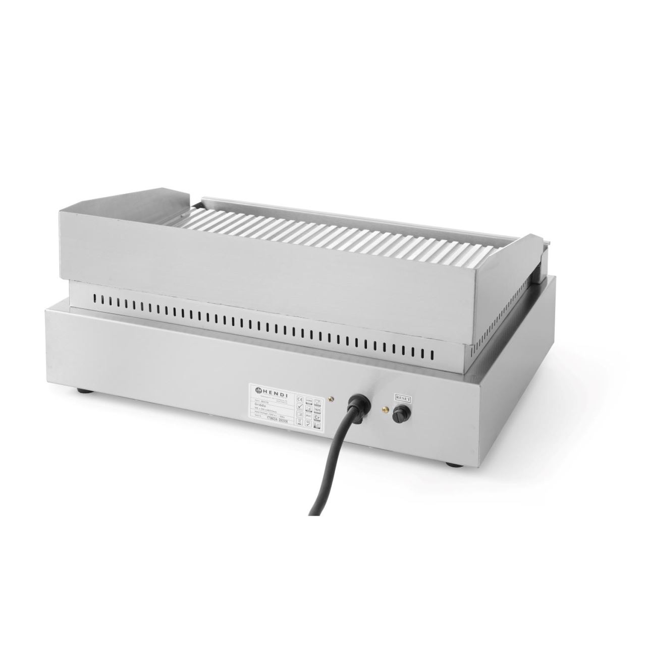 Гриль электрический Profi Line, поверхность полностью рифленая, 550x380x(H)240 мм, нержавеющая сталь