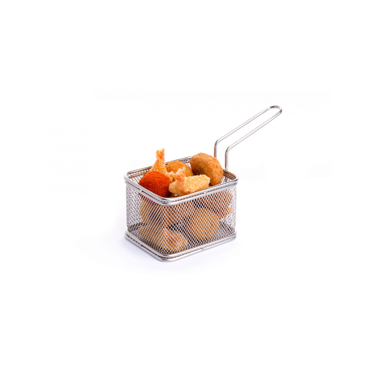 Корзинка для подачи картофеля фри и закусок, нержавеющая сталь, 125×100×85 мм