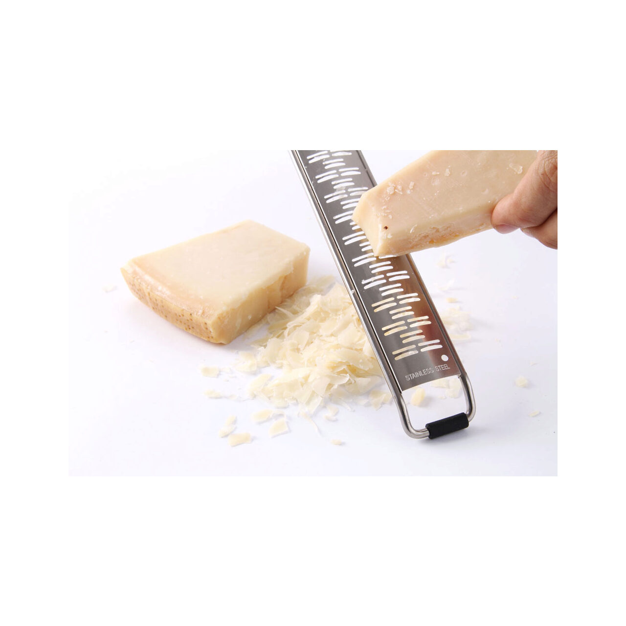 Ручные тёрки из нержавеющей стали с полипропиленовой ручкой, длина 390 мм