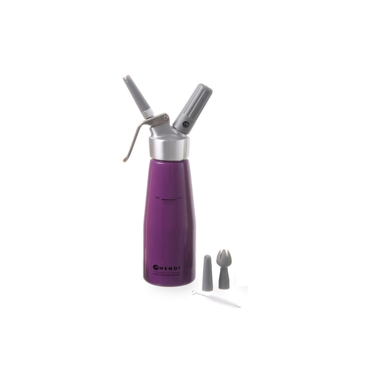 Серо-коричневый (taupe) сифон для сливок 0,5 л Ø80×260 мм Kitchen Line — HENDI