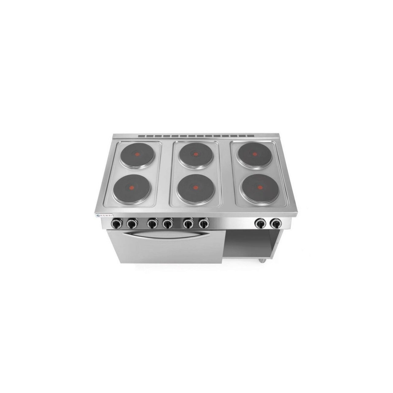 Кухонная машина Kitchen Line, 6 электрических конфорок Hendi, 15.6W, размеры 1200x700x(H)900мм