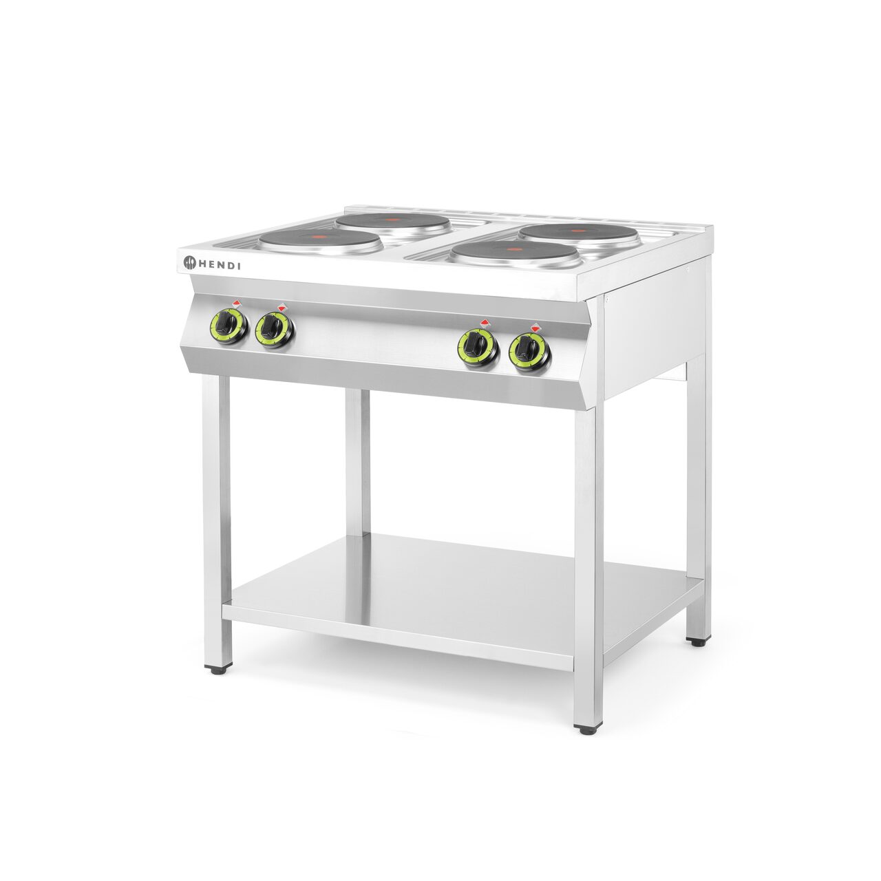 Электрическая плита Kitchen Line открытая, Hendi, с 4 конфорками, размеры: 800x700x(H)900 мм