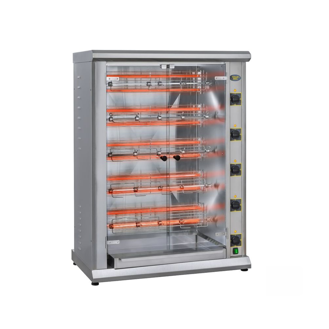 Электрический ротационный гриль для кур, 20 кур, ROLLER GRILL RBE200, 14 кВт