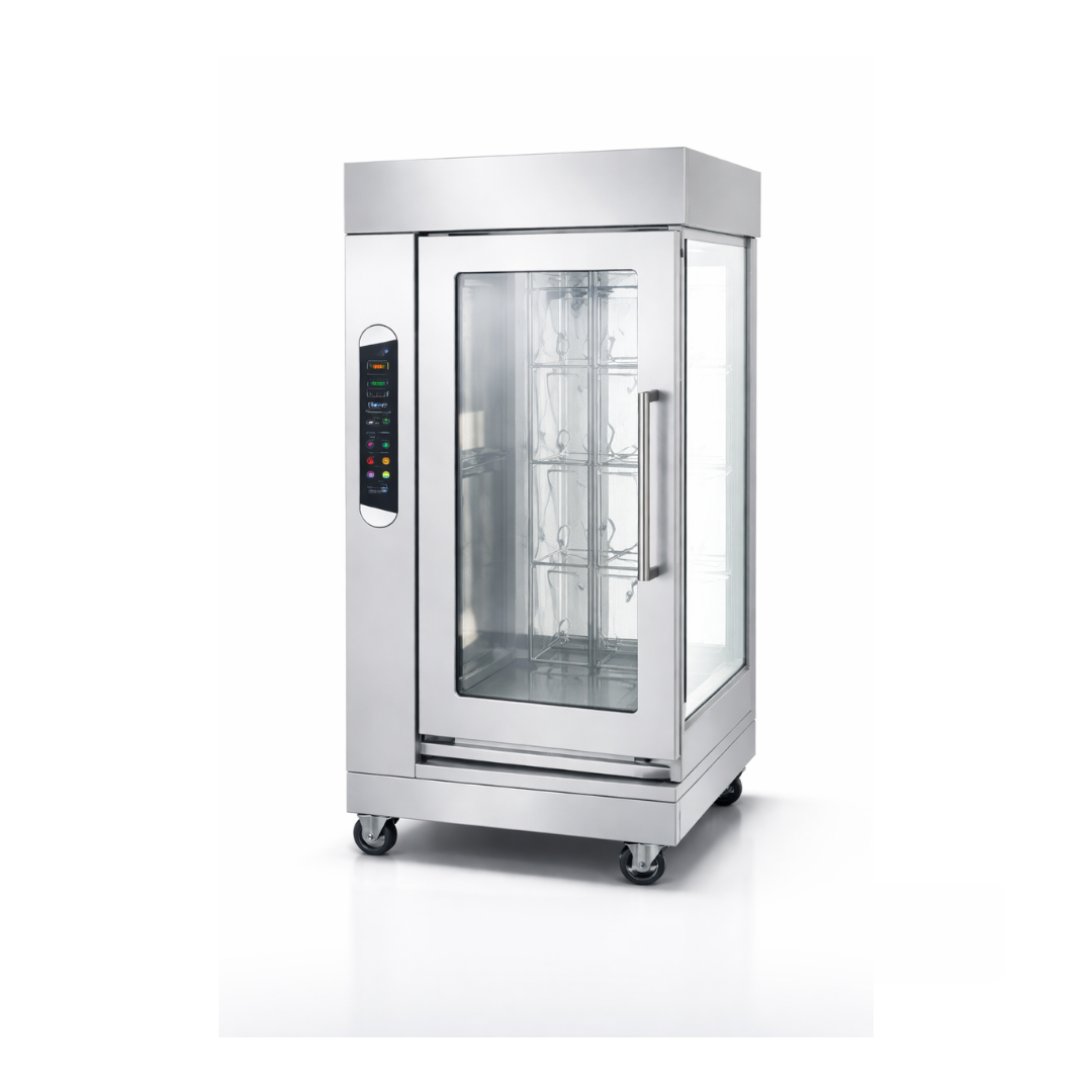 Ротационный газовый гриль для кур, емкость 24 курицы, 220 В