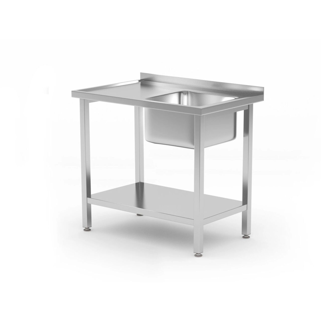 Мойка с полкой, Kitchen Line, левая сторона, 800x600x(H)850мм