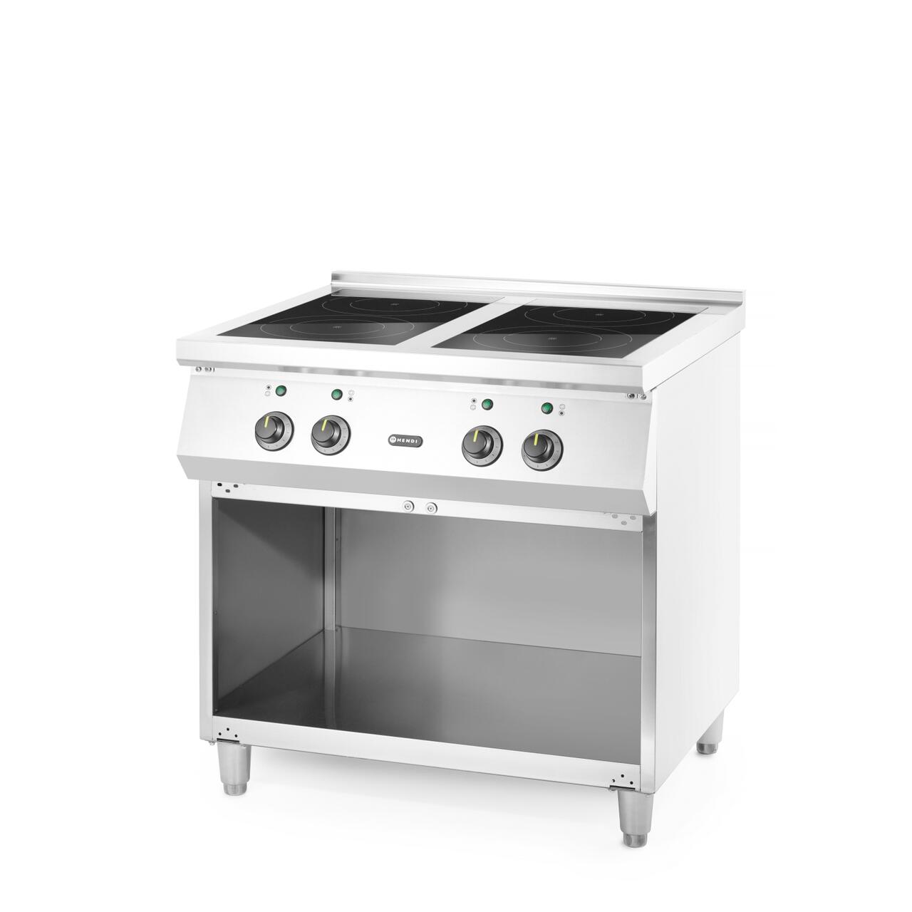 Индукционная плита с 4 конфорками и местом для хранения, 17000 Вт, 800x700x(H)870 мм