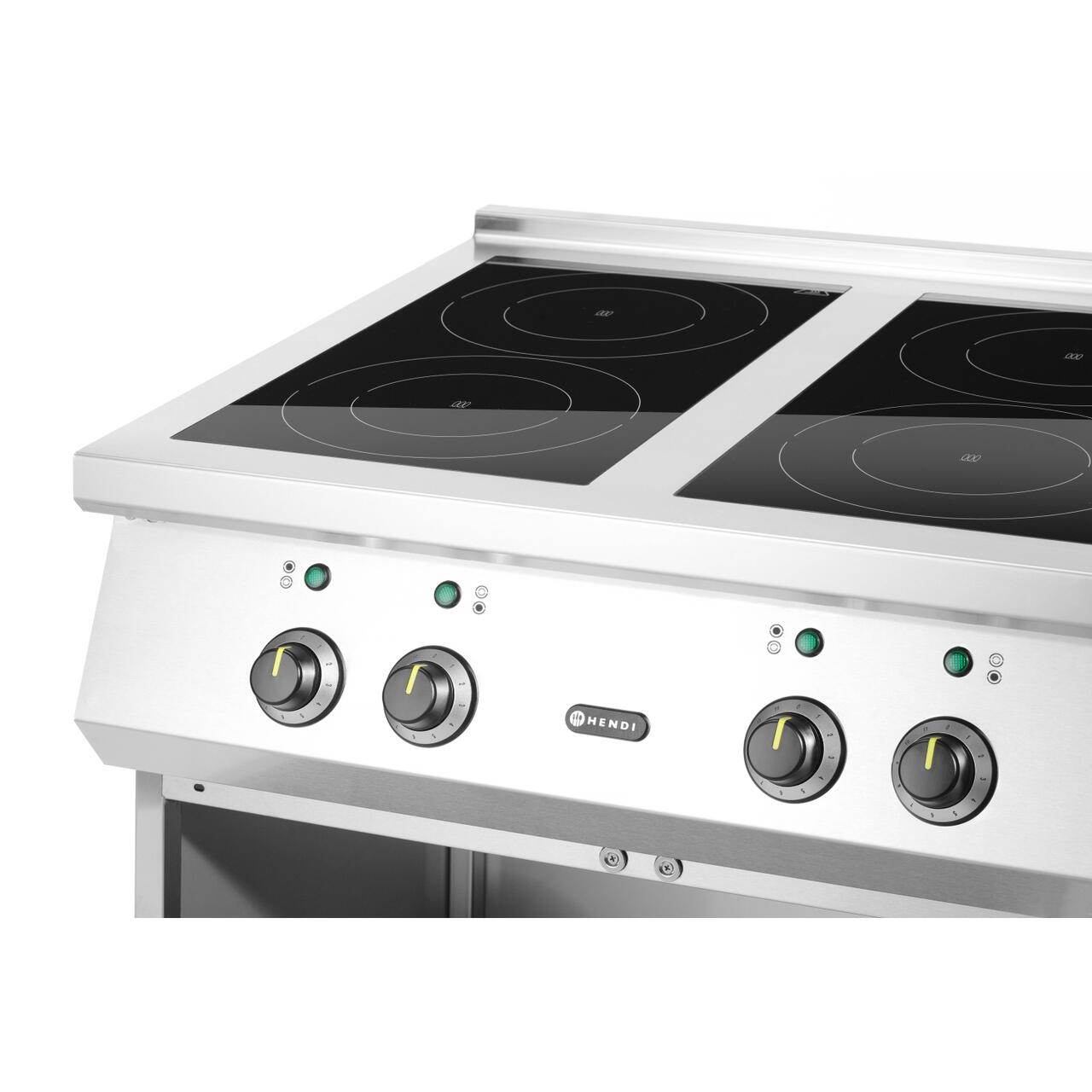 Индукционная плита с 4 конфорками и местом для хранения, 17000 Вт, 800x700x(H)870 мм
