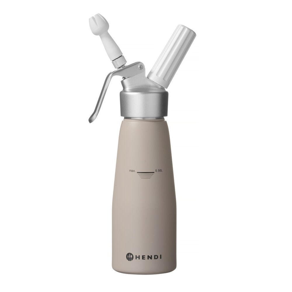 Серо-коричневый (taupe) сифон для сливок 0,5 л Ø80×260 мм Kitchen Line — HENDI