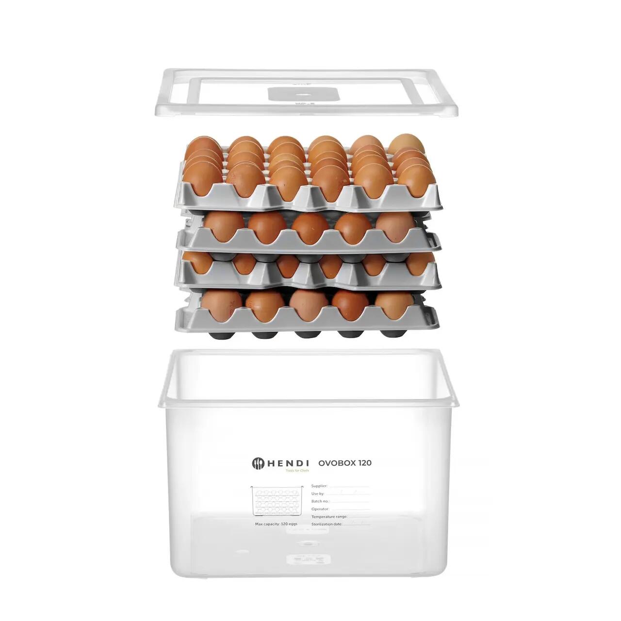 Контейнер для хранения стерилизованных яиц с 8 лотками, 18 л