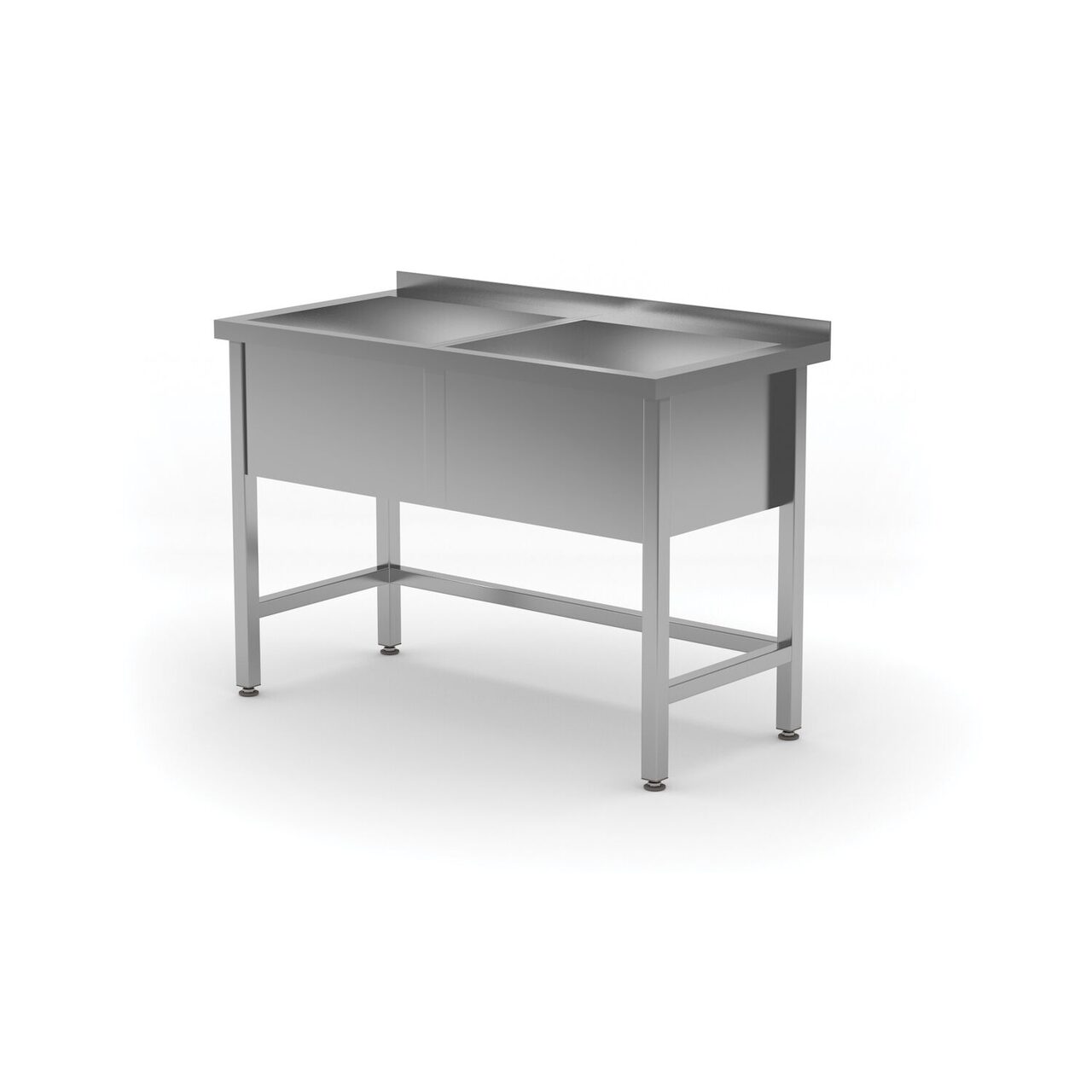 Стол с двумя раковинами 1200×600×850 мм, глубина 300 мм, Profi Line