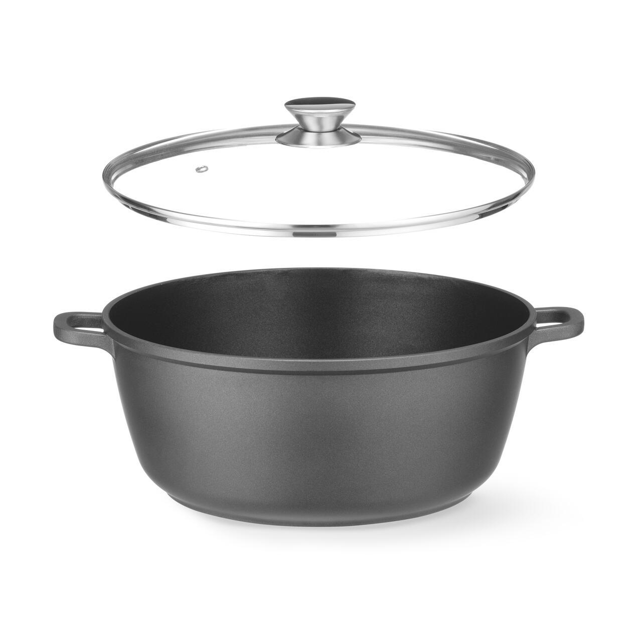 Кастрюли из литого алюминия с антипригарным покрытием и крышкой