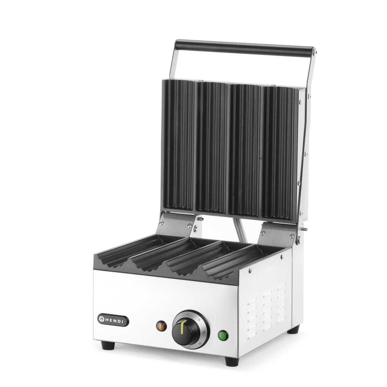 Контактный гриль для хот-догов и роллов 220-240V/1800W, 385x285x(H)254мм