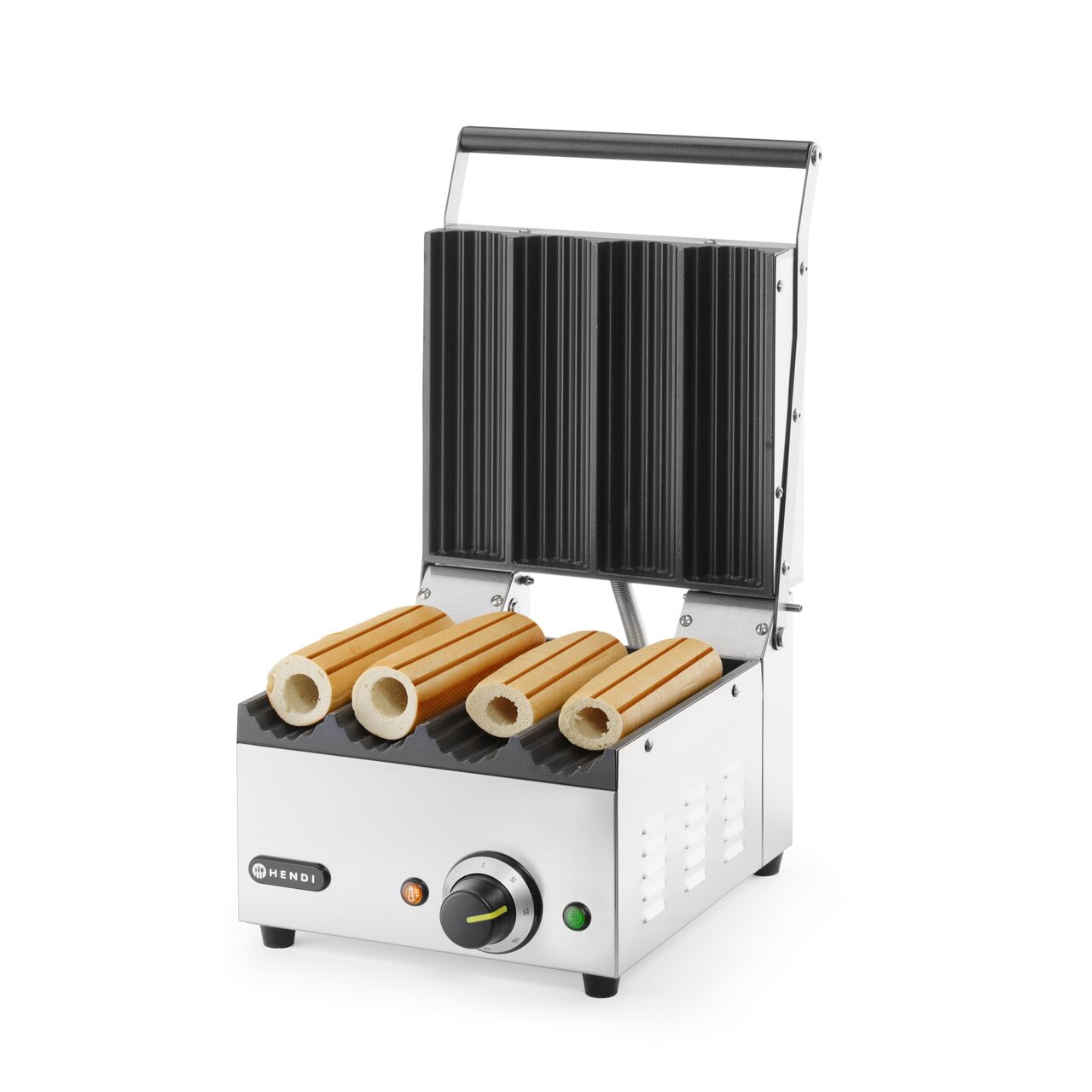 Контактный гриль для хот-догов и роллов 220-240V/1800W, 385x285x(H)254мм