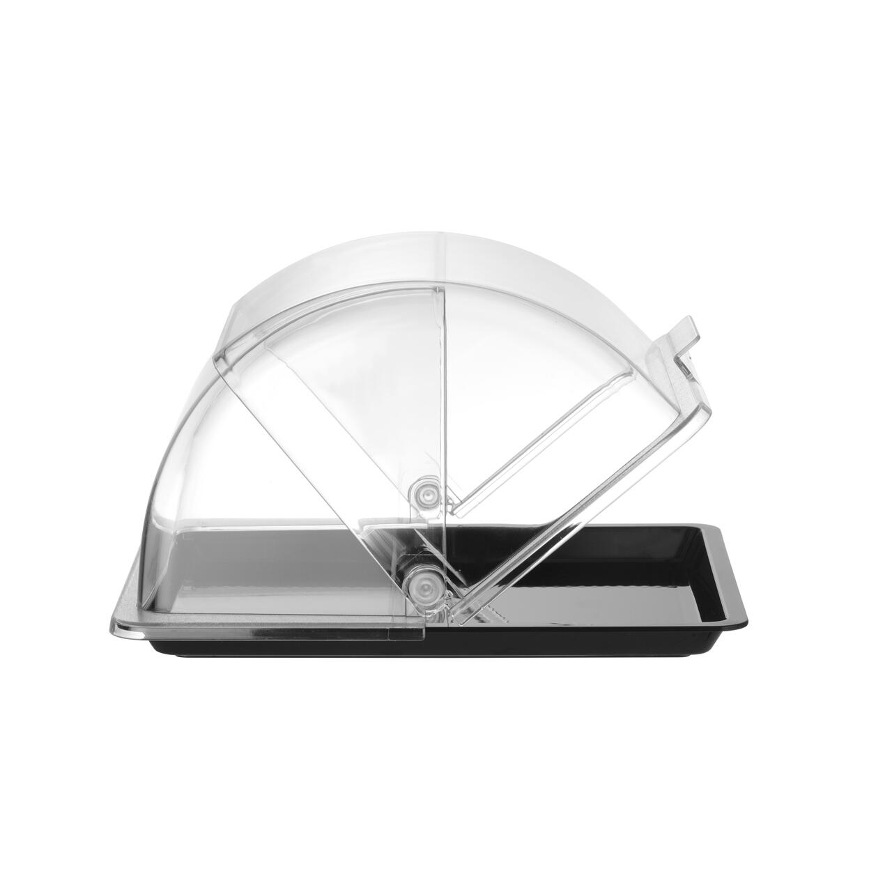 Витрина roll-top GN 1/2 из поликарбоната, чёрная, 325 × 265 × 195 мм