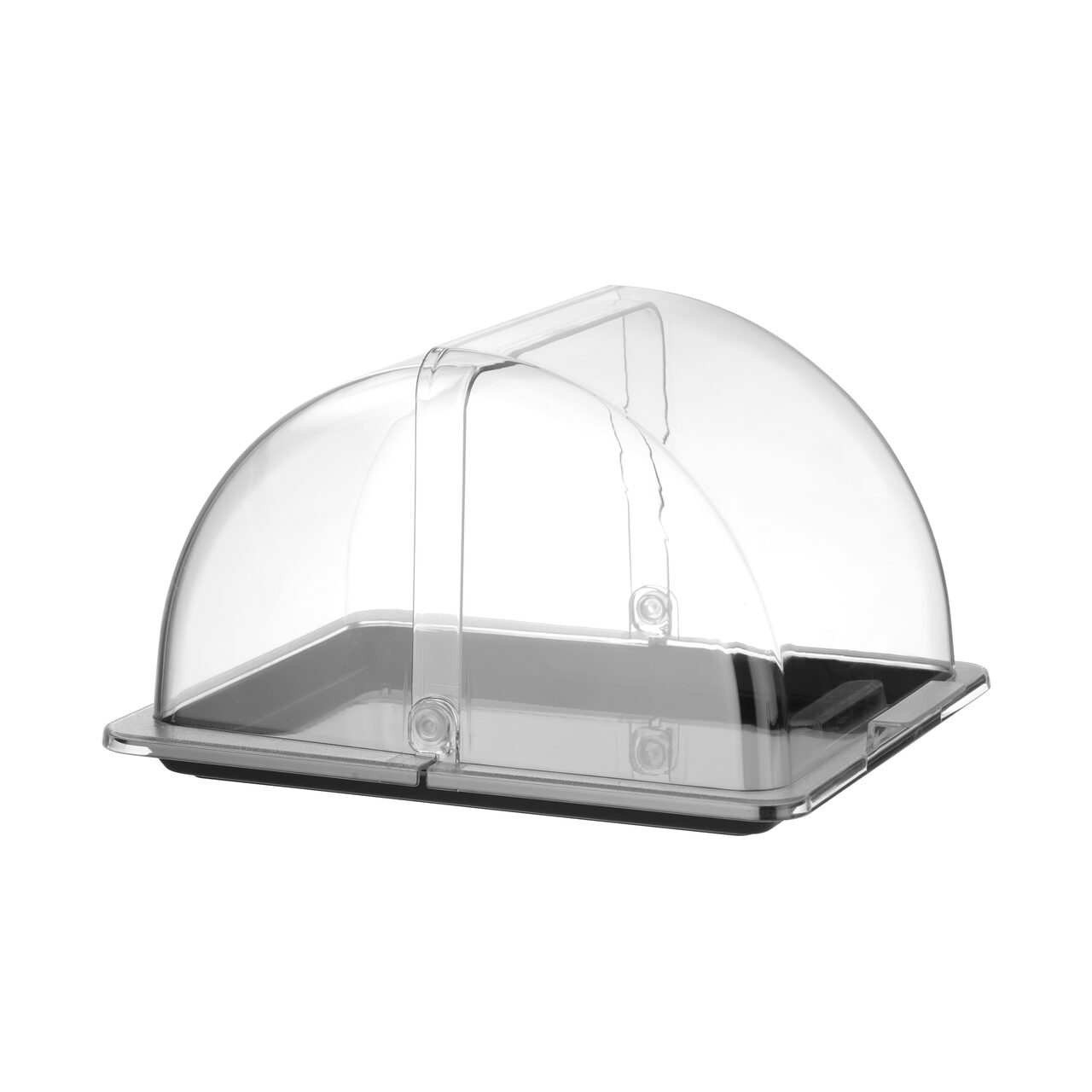 Витрина roll-top GN 1/2 из поликарбоната, чёрная, 325 × 265 × 195 мм