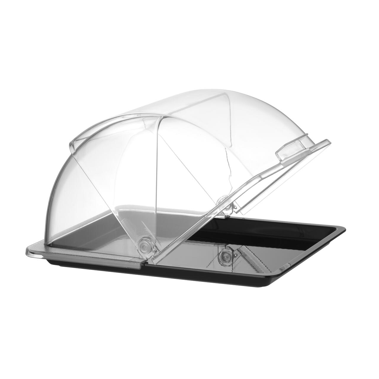 Витрина roll-top GN 1/2 из поликарбоната, чёрная, 325 × 265 × 195 мм