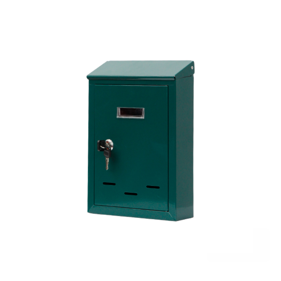 Металлический почтовый ящик, 285×200×60 мм, зелёный