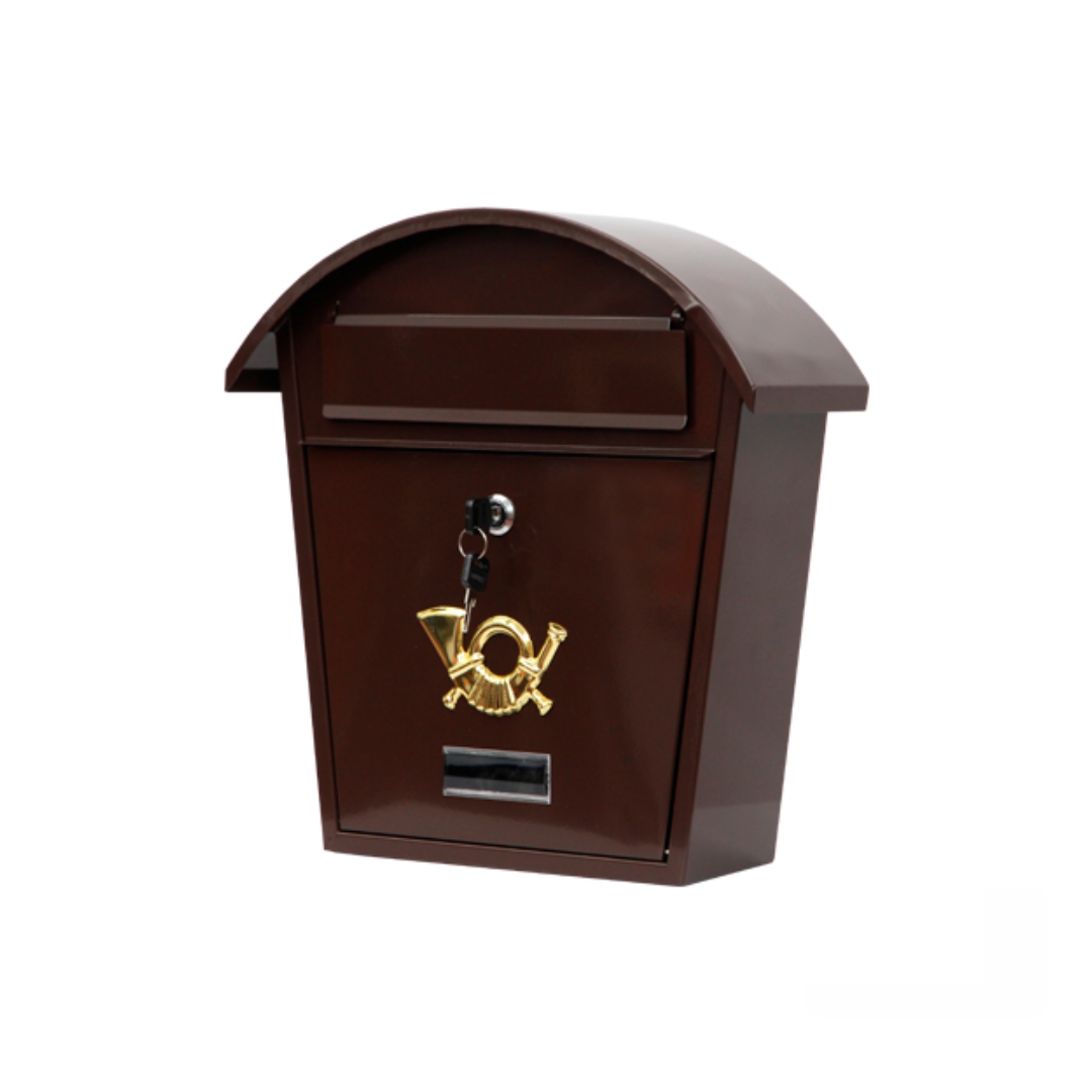 Металлический почтовый ящик, 380×320×105 мм, чёрный металлик