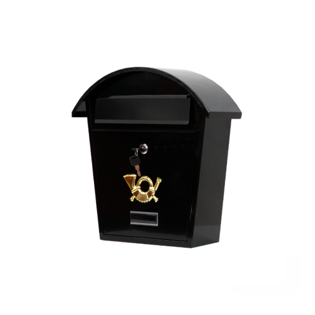 Металлический почтовый ящик, 380×320×105 мм, чёрный металлик