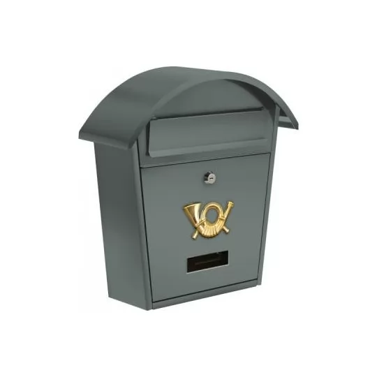 Металлический почтовый ящик, 380×320×105 мм, чёрный металлик