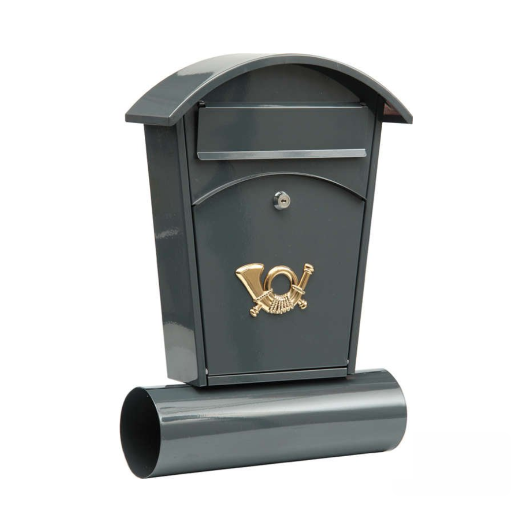 Металлический почтовый ящик, 480×280×80 мм, коричневый