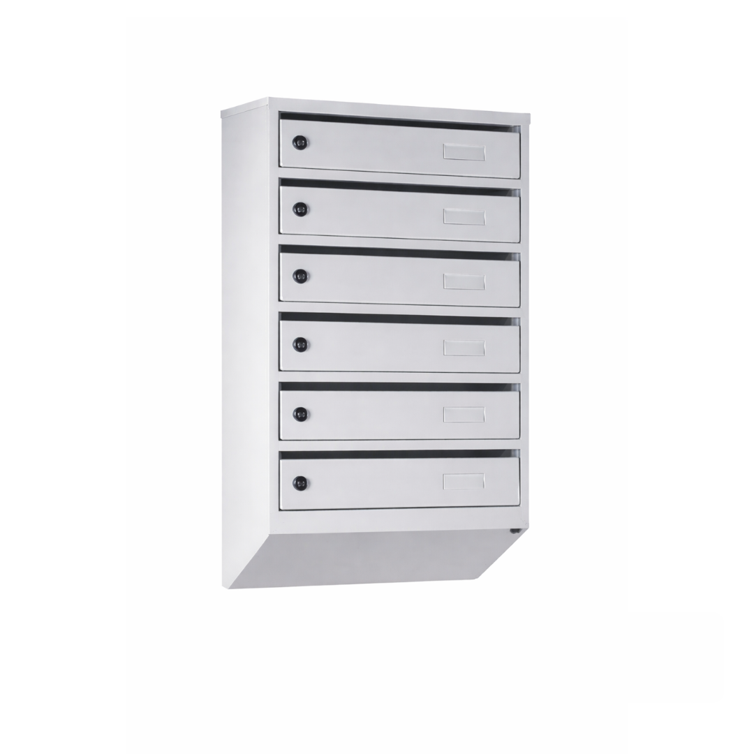 Металлический почтовый ящик с 6 секциями, серия ЯПИ-06-A